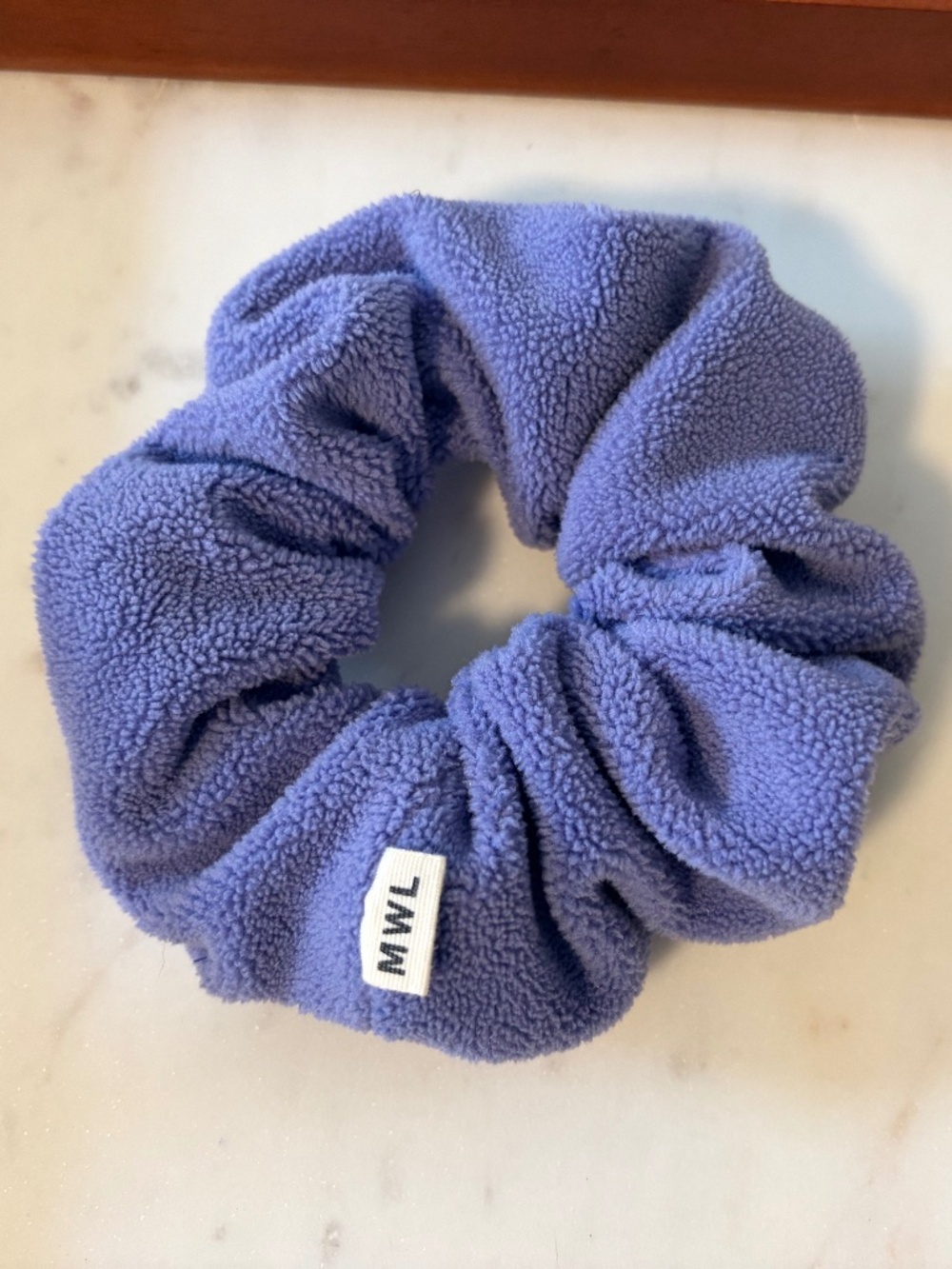3 for $12: Madewell fleece purple scrunchie